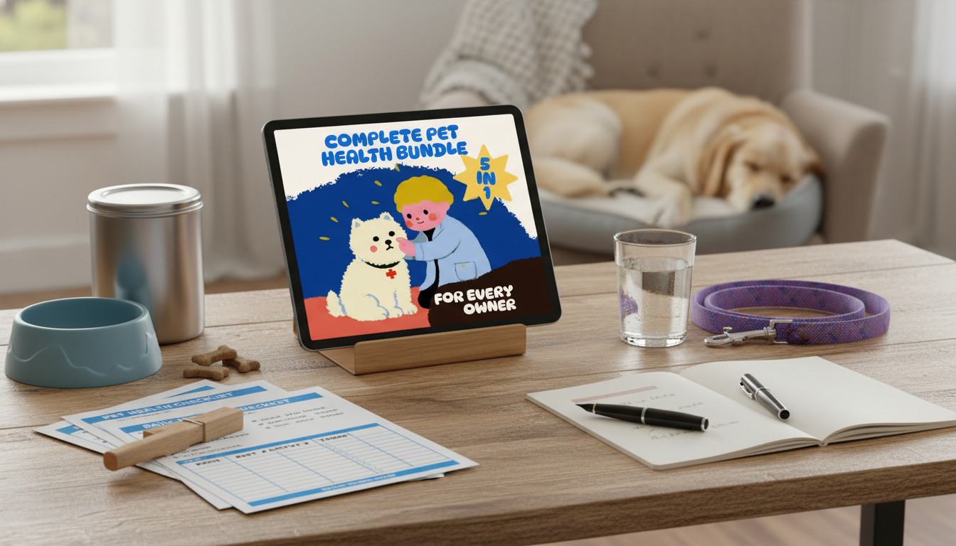 5-in-1 Digital Pet Health Bundle: Checklists & Trackers