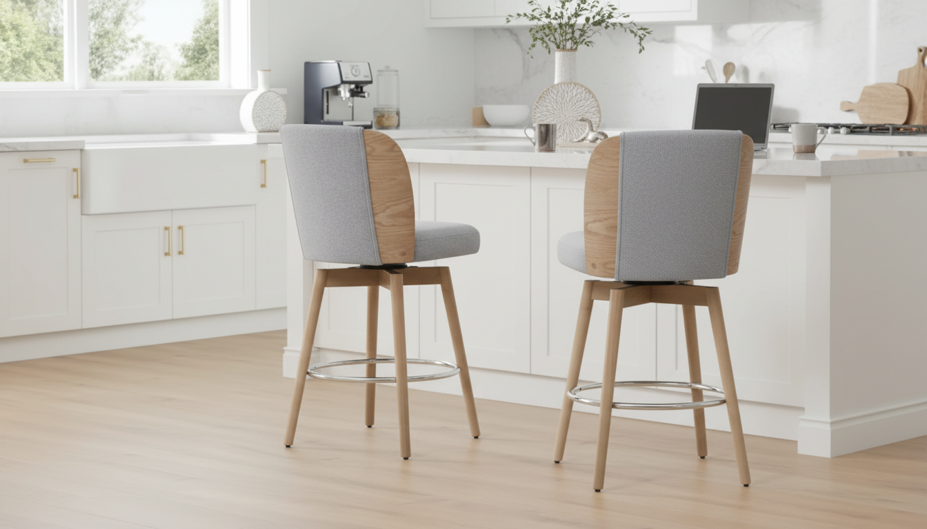 Counter-Height Swivel Upholstered Stools: Sizing & Comfort