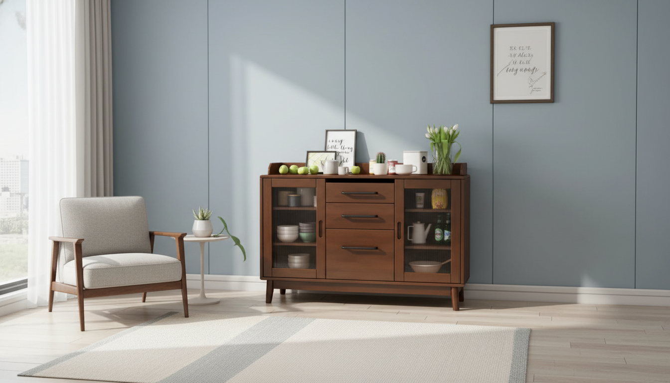 Minimalist Modern Wood Sideboard: Warm, Quiet Storage